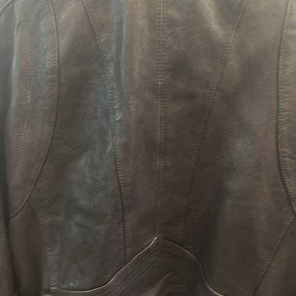 Vintage leather Jacket with faux fur collar - Banana Republic - Picture 12 of 14